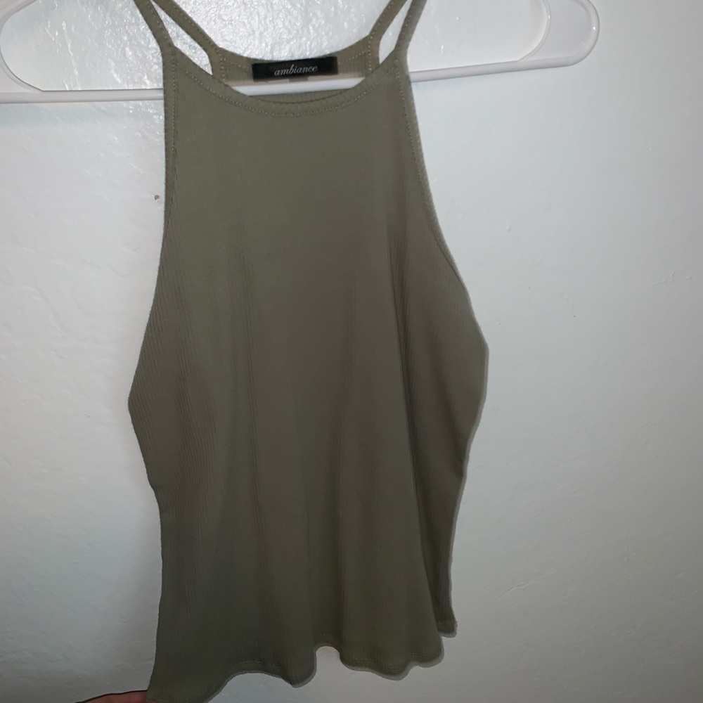 Olive green tank top